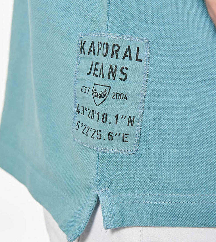 Logo Detail Short Sleeves Cotton Polo T-Shirt