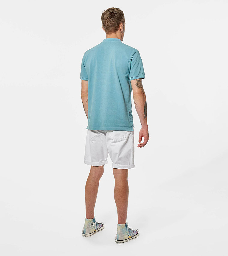 Logo Detail Short Sleeves Cotton Polo T-Shirt