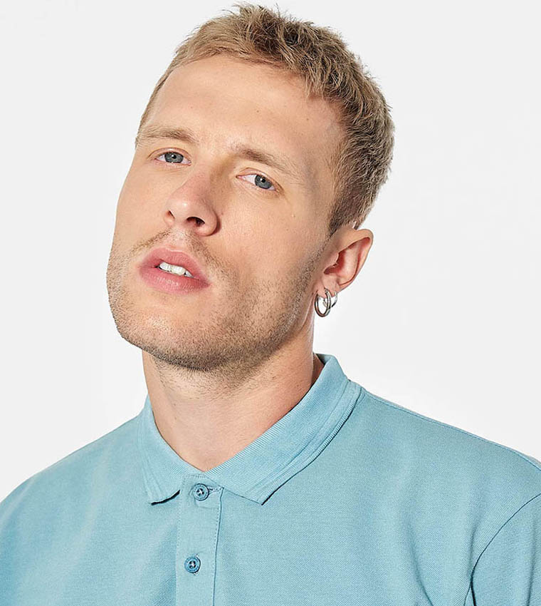 Logo Detail Short Sleeves Cotton Polo T-Shirt