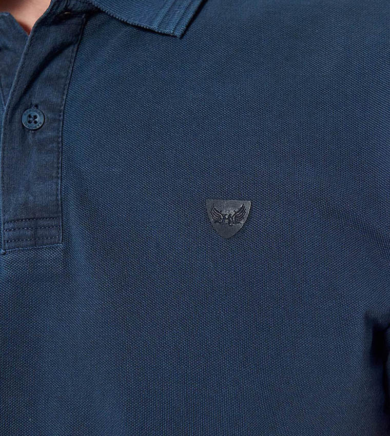 Logo Detail Short Sleeves Cotton Polo T-Shirt