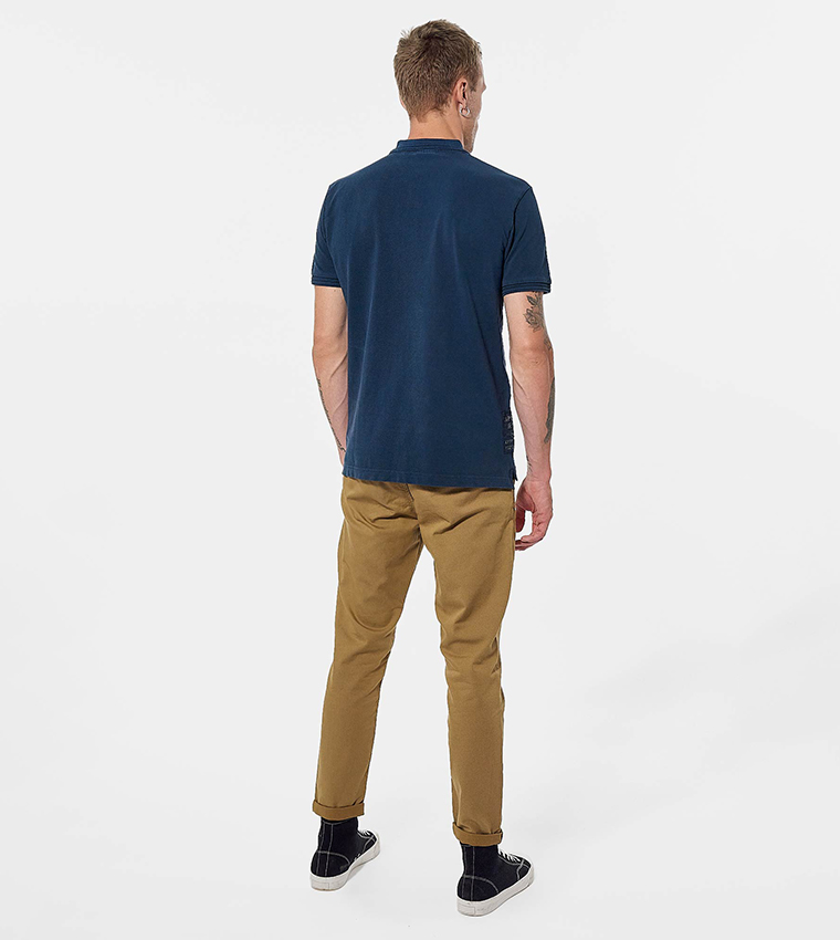 Logo Detail Short Sleeves Cotton Polo T-Shirt