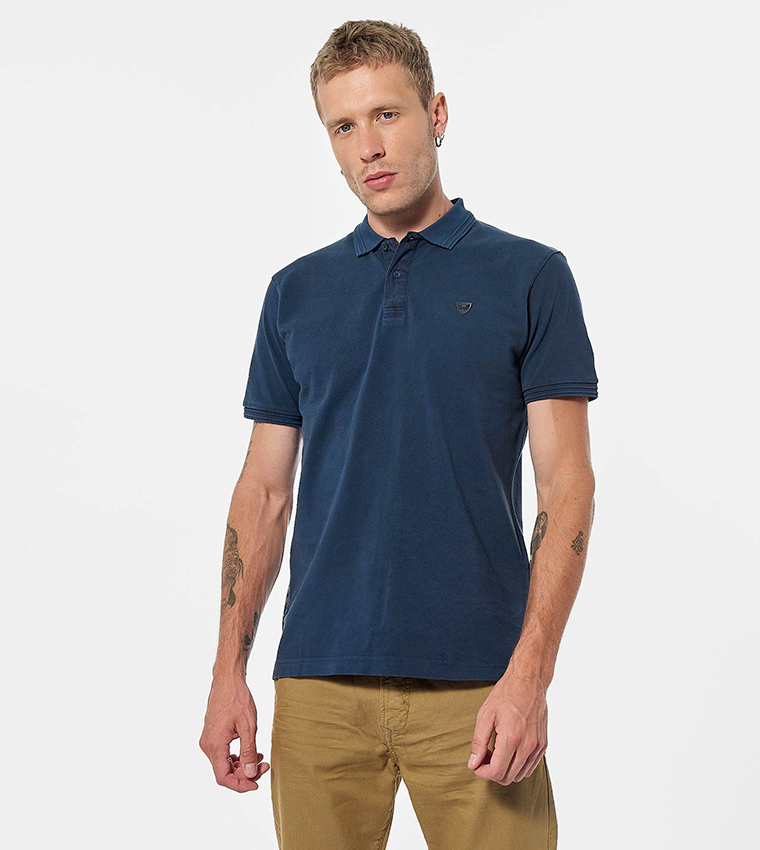 Logo Detail Short Sleeves Cotton Polo T-Shirt