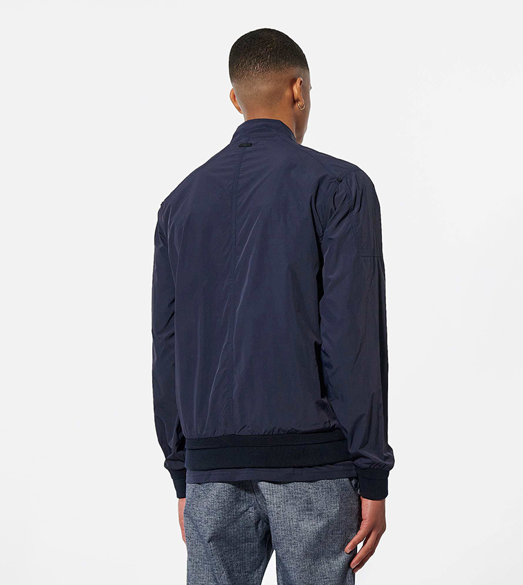 Mock-Neck Lightweight Windbreaker Jacket