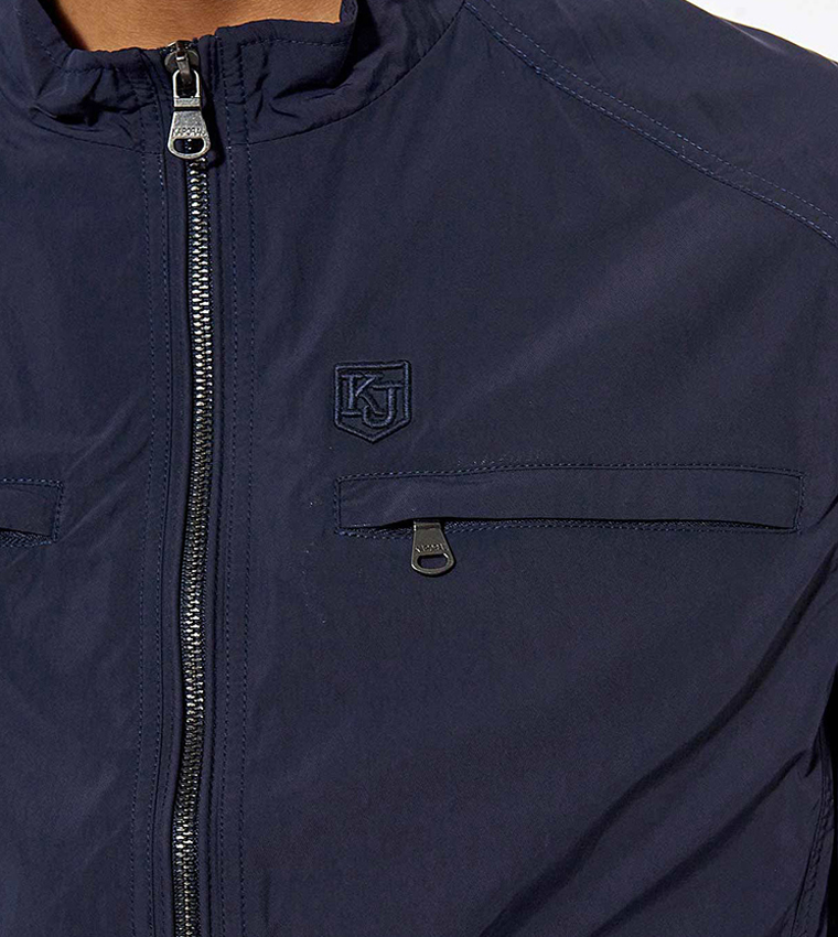 Mock-Neck Lightweight Windbreaker Jacket