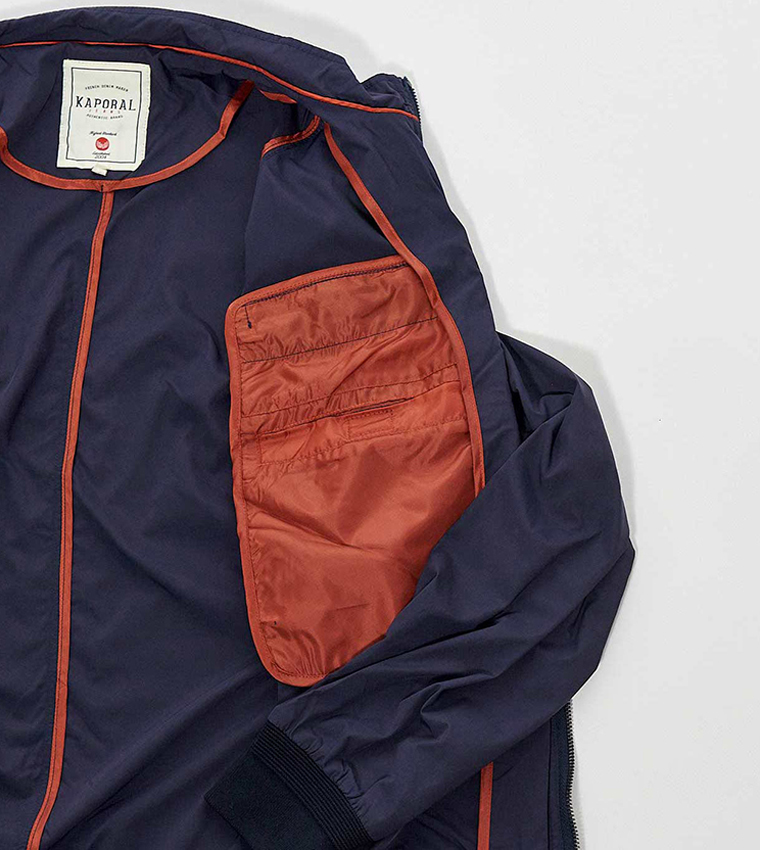 Mock-Neck Lightweight Windbreaker Jacket