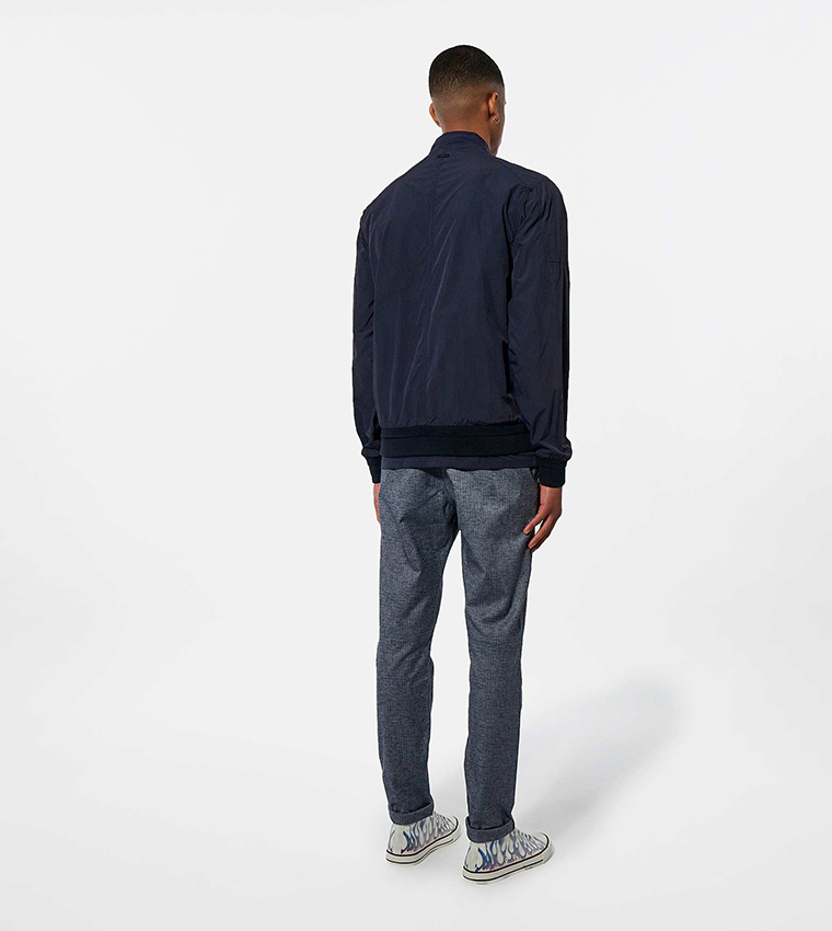 Mock-Neck Lightweight Windbreaker Jacket