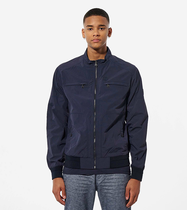 Mock-Neck Lightweight Windbreaker Jacket