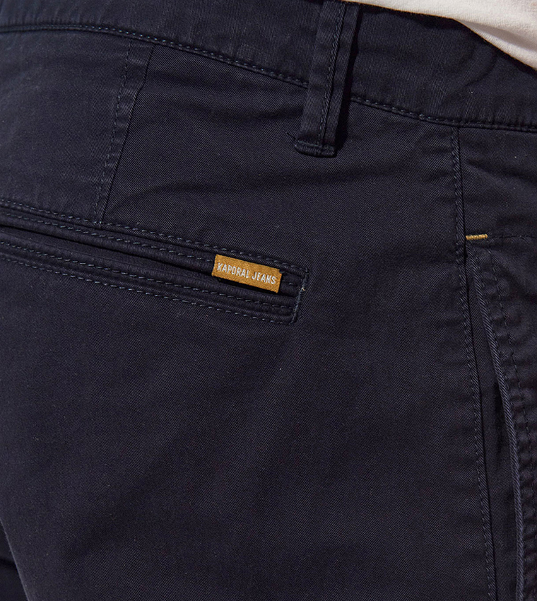 Regular Fit Button-Closure Shorts