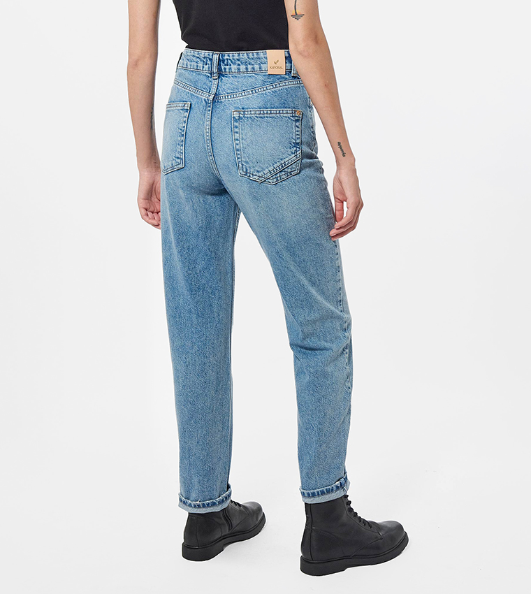 Solid Straight Jeans