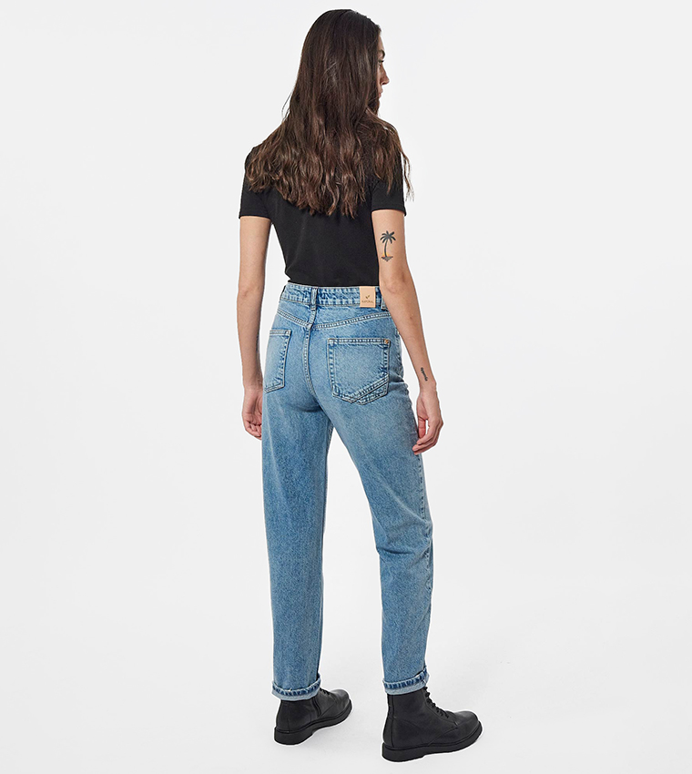 Solid Straight Jeans