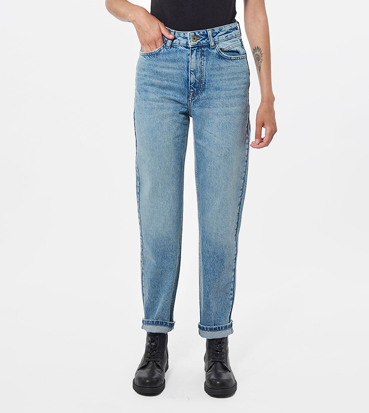 Solid Straight Jeans