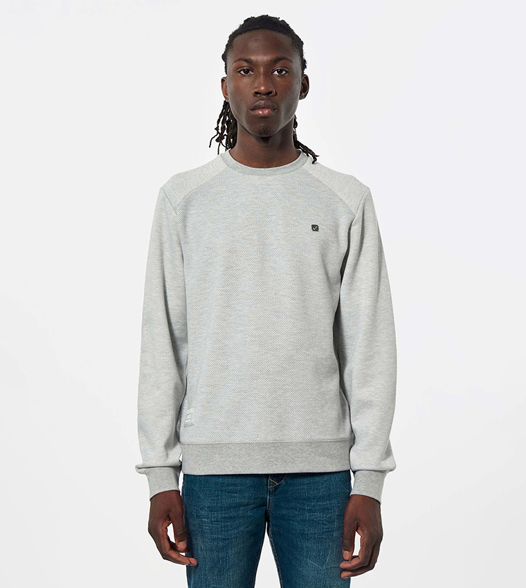 Buy Kaporal Textured Raglan Sleeves Sweatshirt In Grey 6thStreet UAE