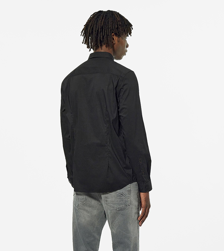 Embroidery Detail Button-Front Shirt