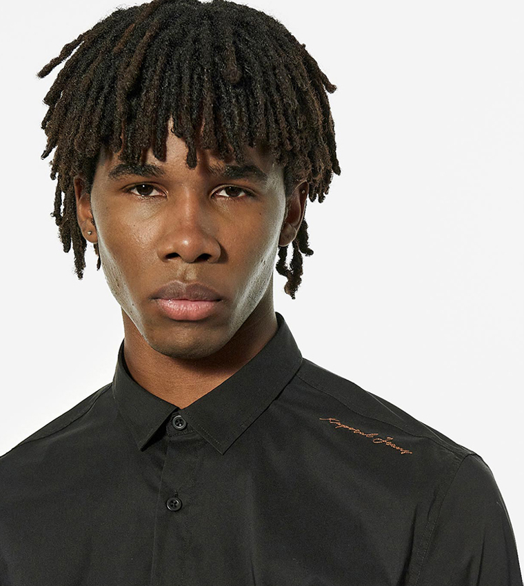 Embroidery Detail Button-Front Shirt