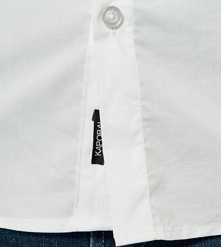 Embroidery Detail Button-Front Shirt