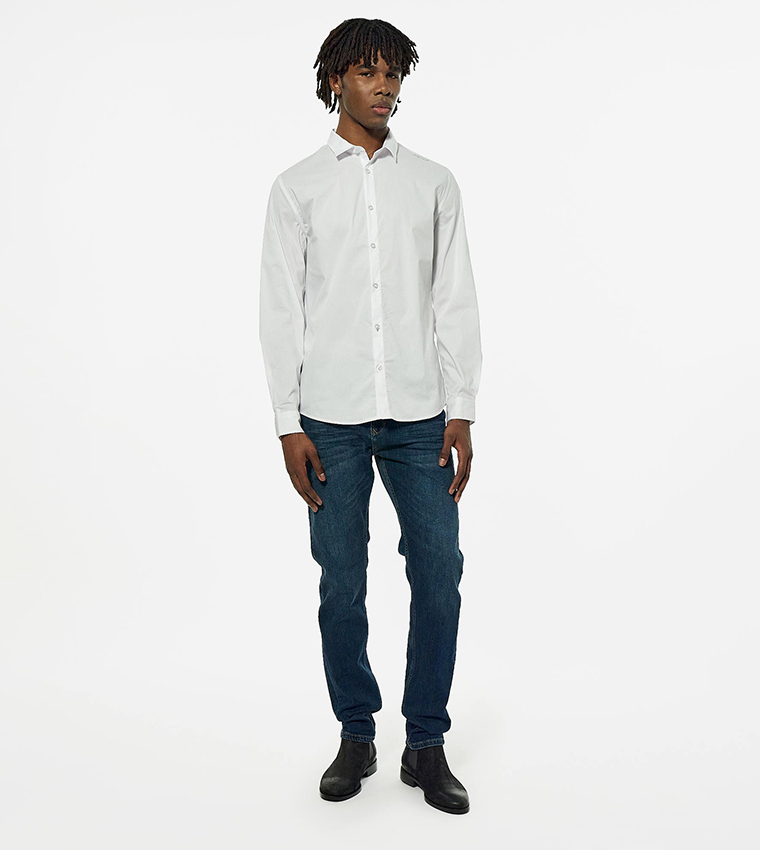 Embroidery Detail Button-Front Shirt