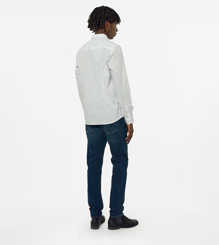 Embroidery Detail Button-Front Shirt