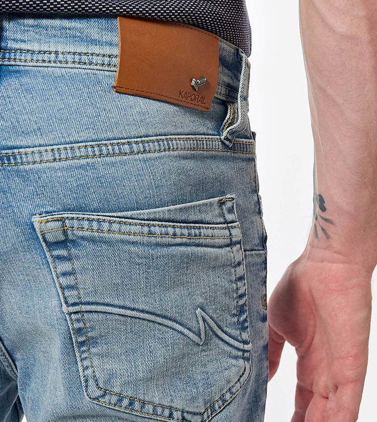 Ripped Detail Skinny Fit Jeans