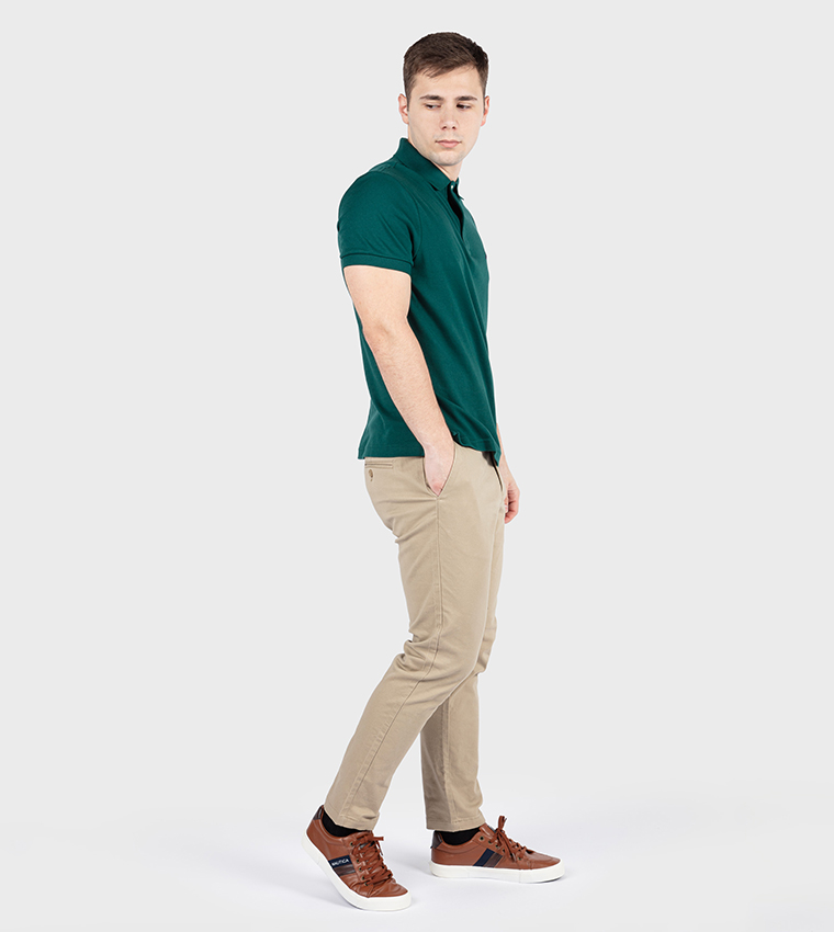 Logo Detail Short Sleeves Polo T-Shirt