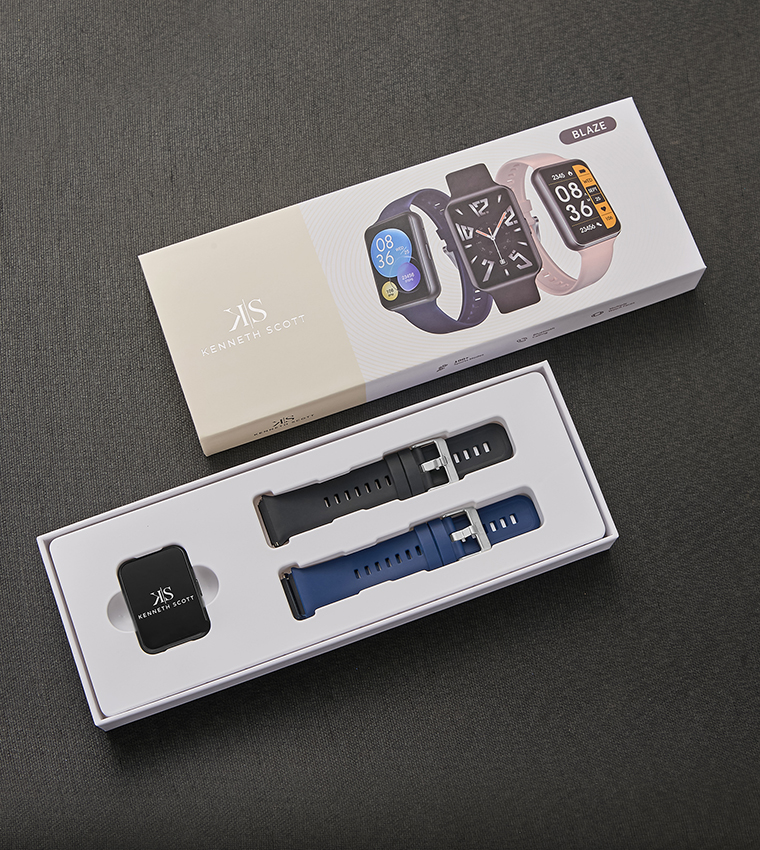 Buy Scott Square Dial Smart Watch With Interchangeable Strap In