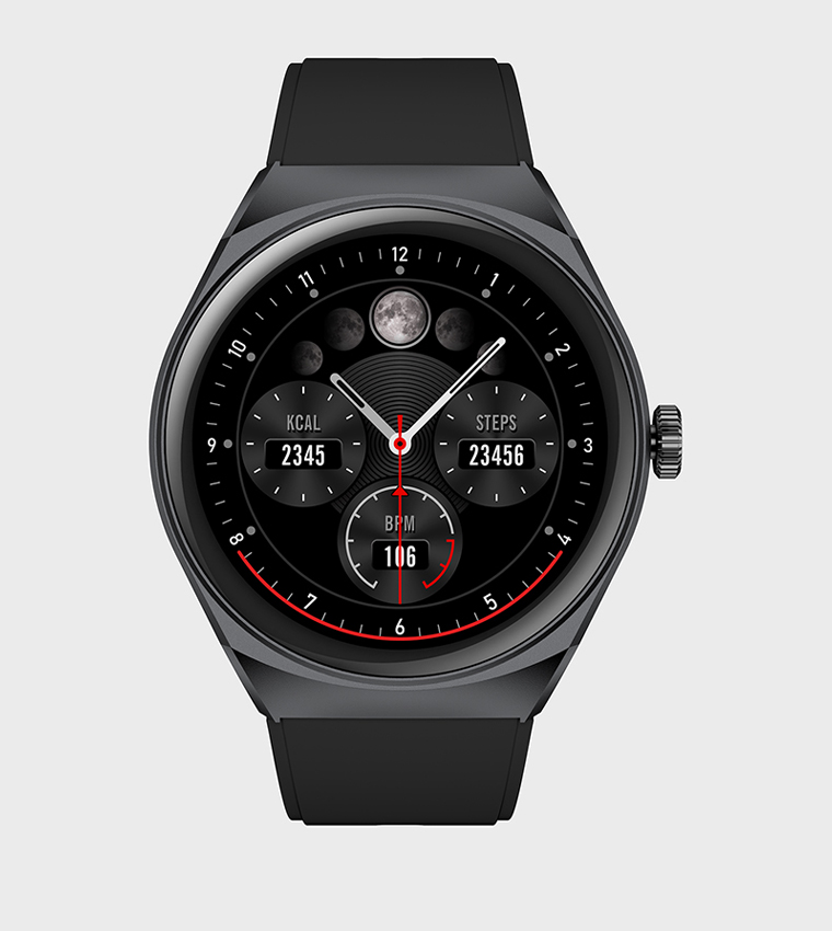 Buy Scott Black Dial Smart Watch With Interchangeable Strap In