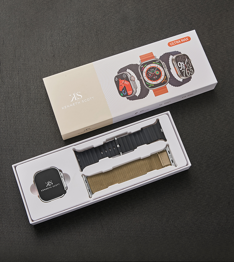 Square Dial Smart Watch with Interchangeable Strap 