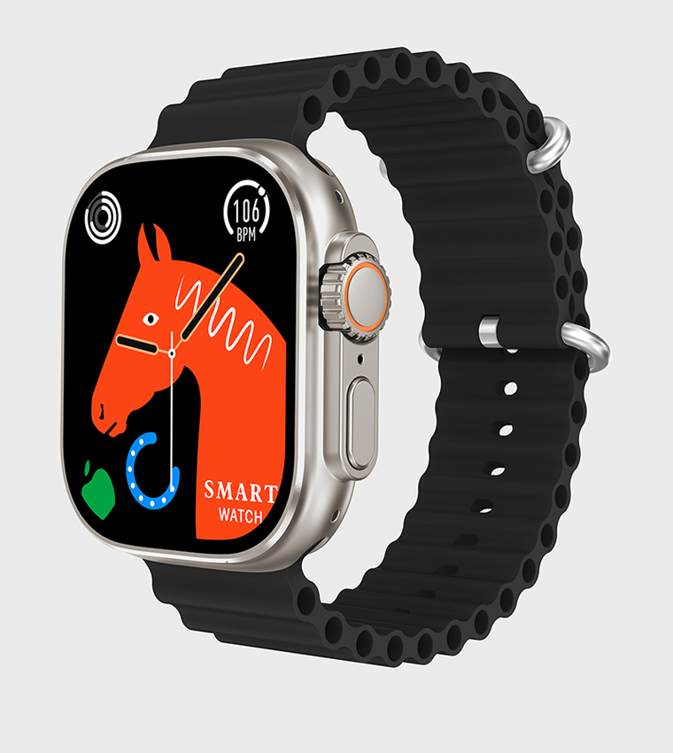 Square Dial Smart Watch with Interchangeable Strap 