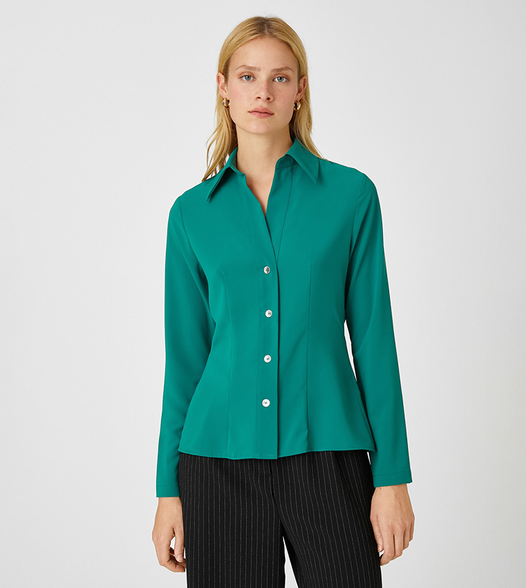 Teal green 2025 dress shirt