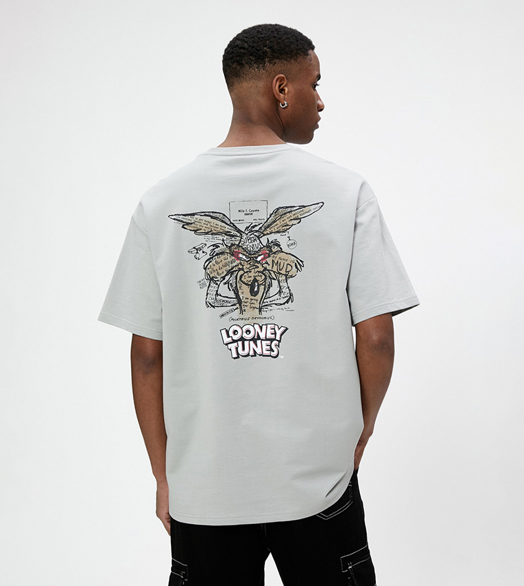 Licensed Looney Tunes Tasmanian Devil Printed Oversized T-Shirt