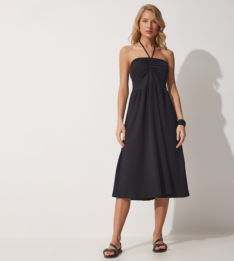 Halter neck dress on sale casual