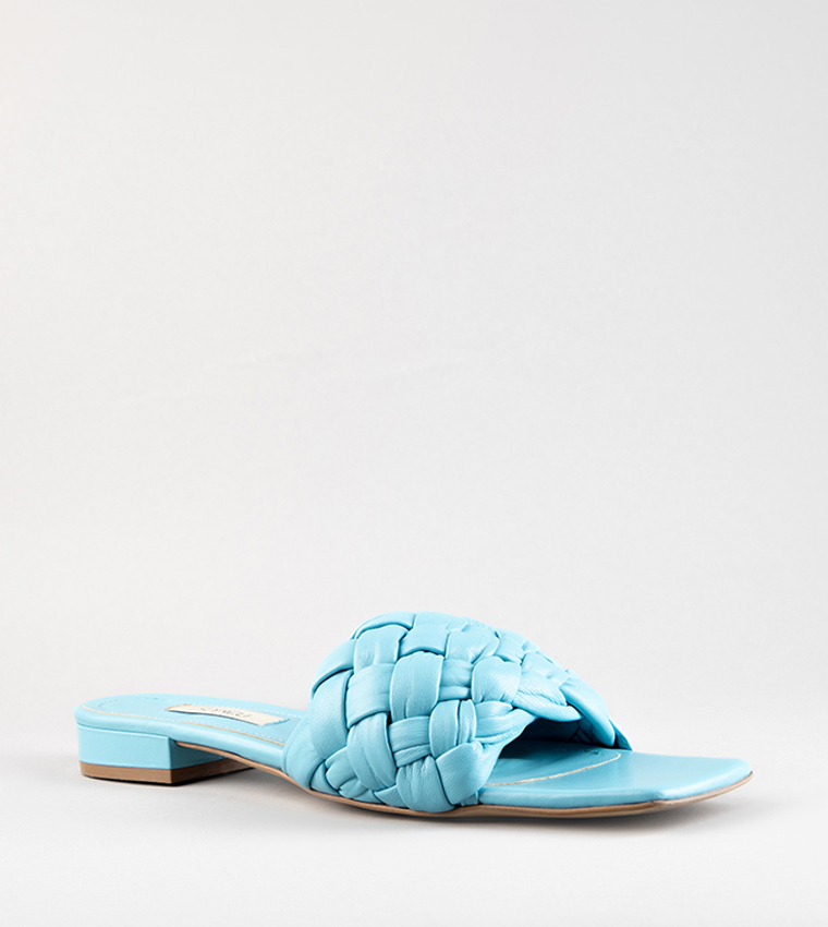 ISABELLA Braided Leather Flat Sandals