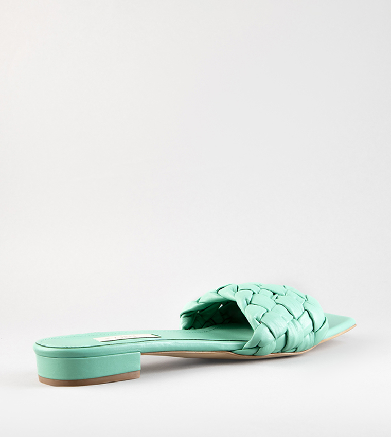 ISABELLA Braided Leather Flat Sandals