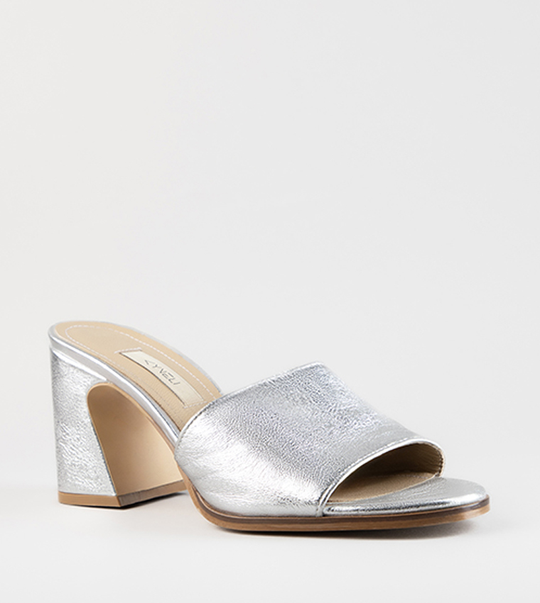 LISY Leather Block Heel Sandals