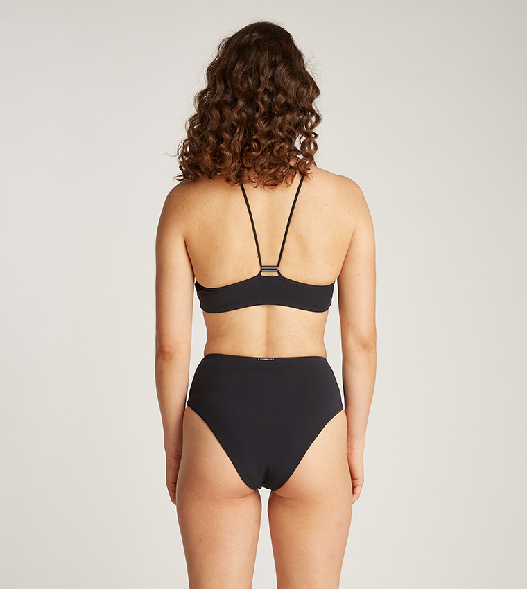 Solid High Waist Bikini Brief