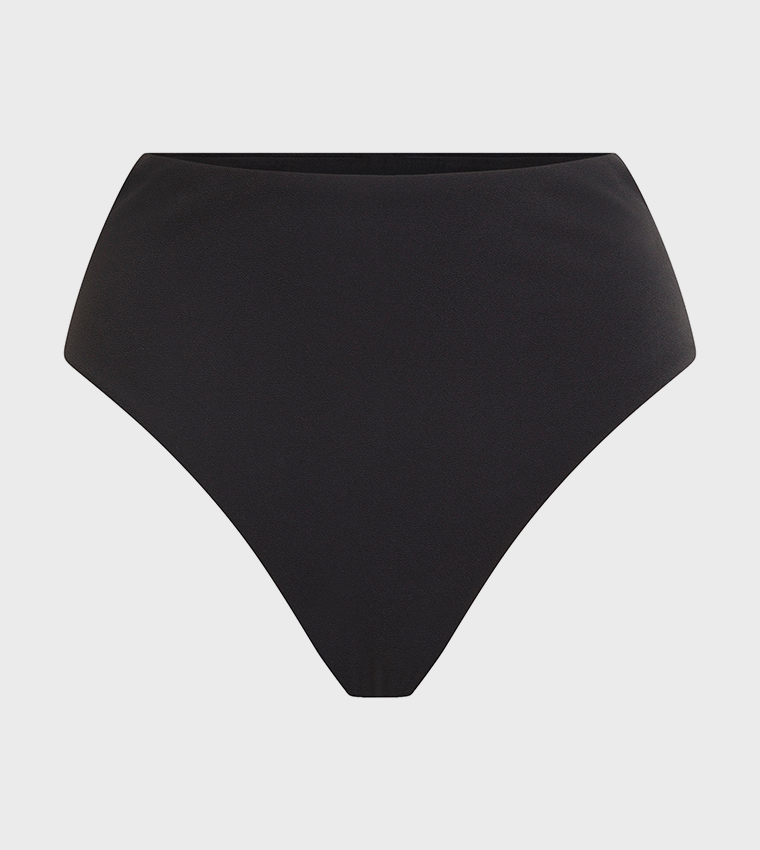 Solid High Waist Bikini Brief