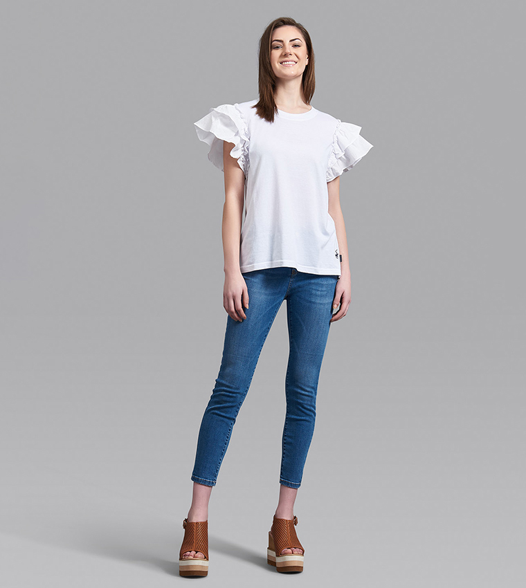 Frilled Sleeves T-Shirt