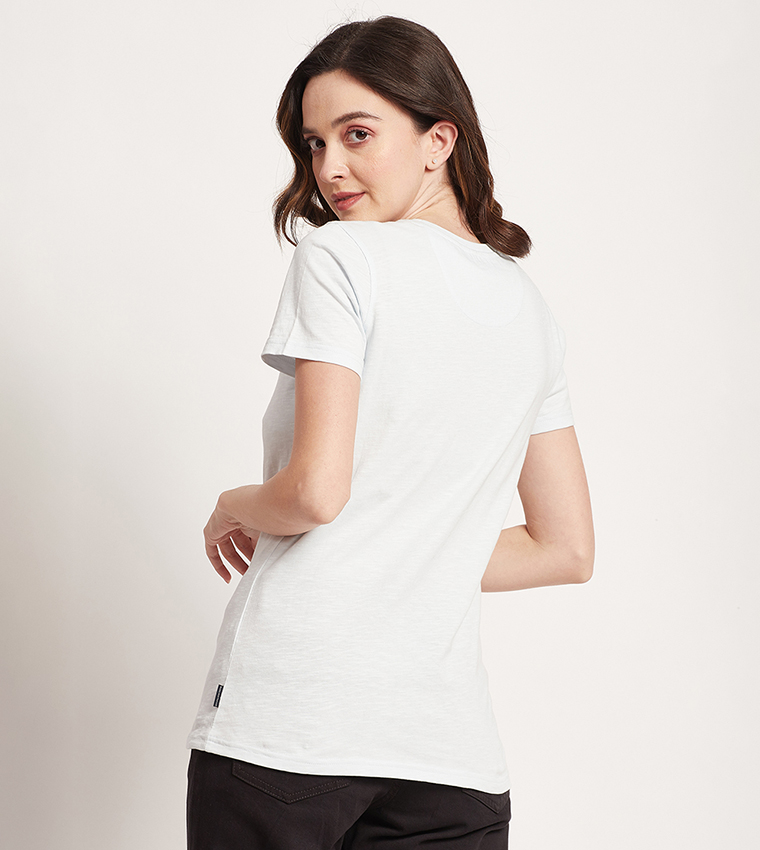 Logo Printed Short Sleeves Top