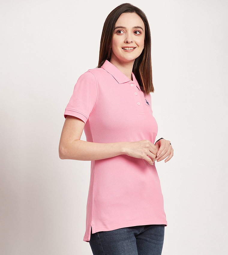 Logo Detail Short Sleeves Polo T-Shirt