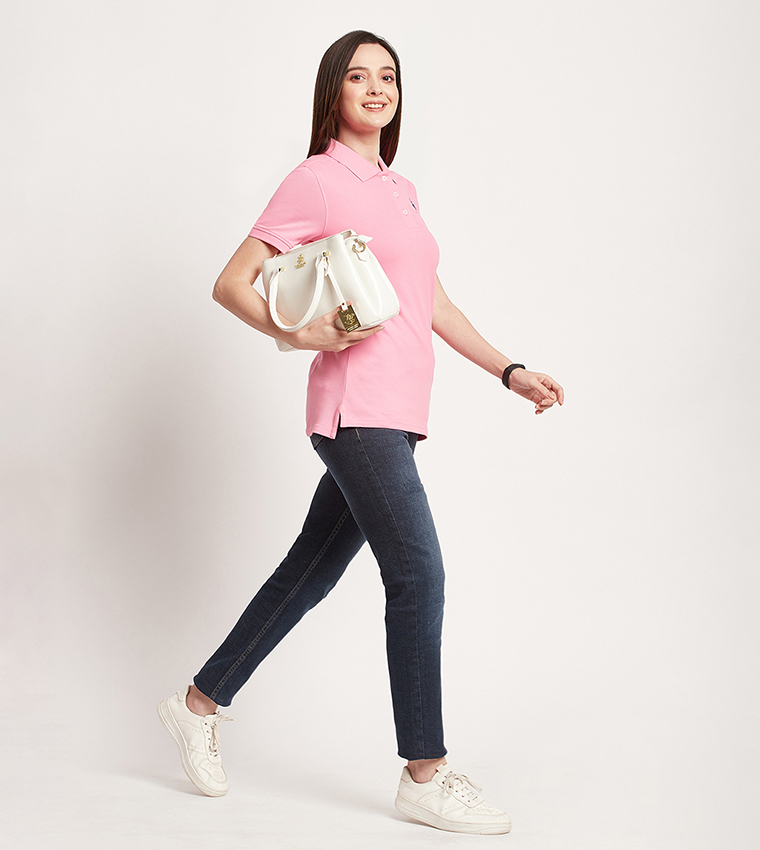 Logo Detail Short Sleeves Polo T-Shirt