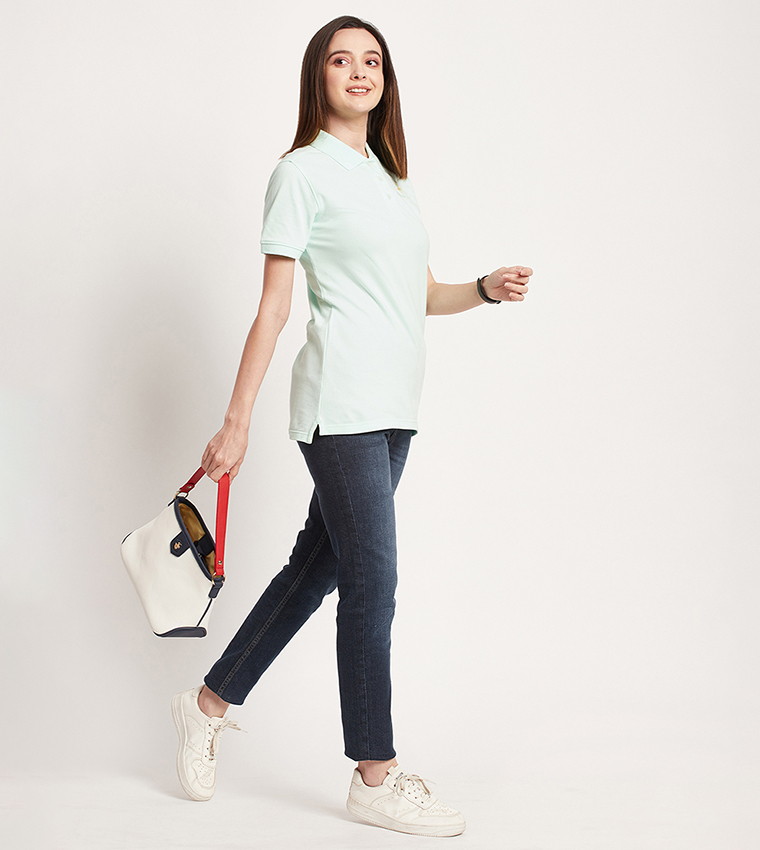 Logo Detail Short Sleeves Polo T-Shirt