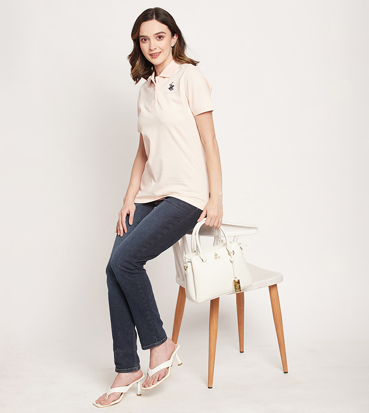 Logo Detail Short Sleeves Polo T-Shirt