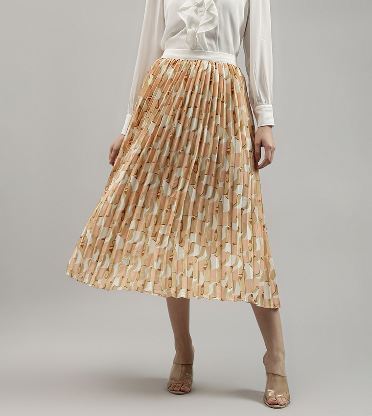 Patterned accordion skirt sale