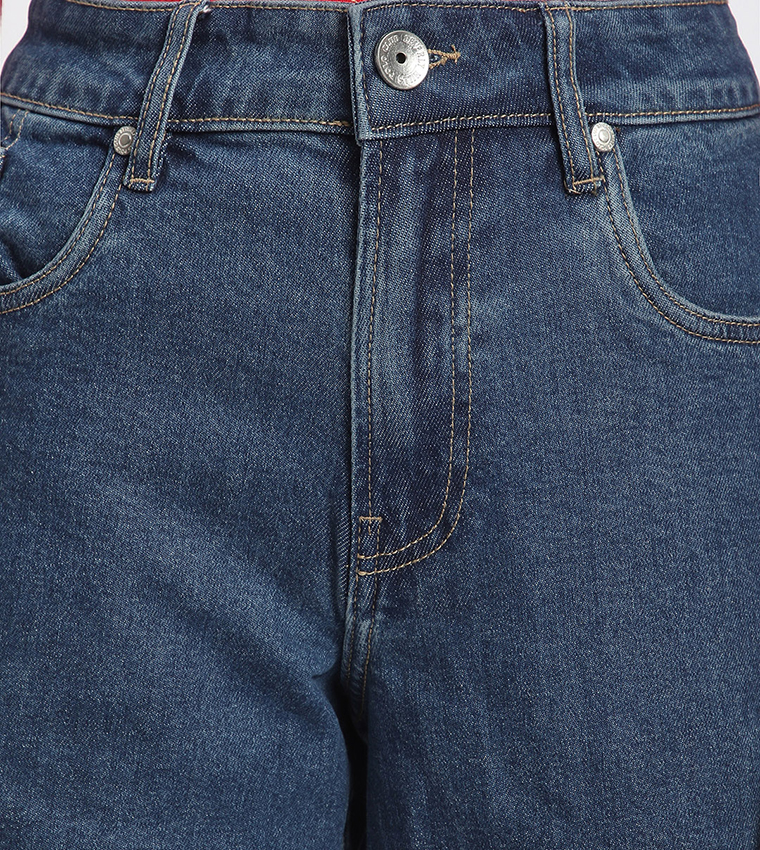 90's Washed Wide Leg Jeans