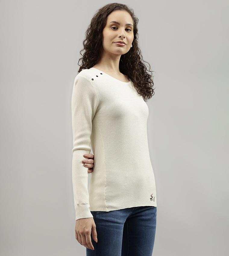 Logo Detail Long Sleeves Sweater