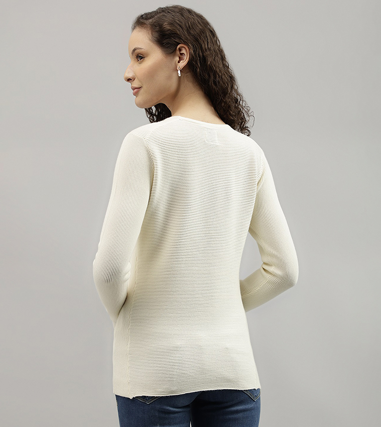 Logo Detail Long Sleeves Sweater