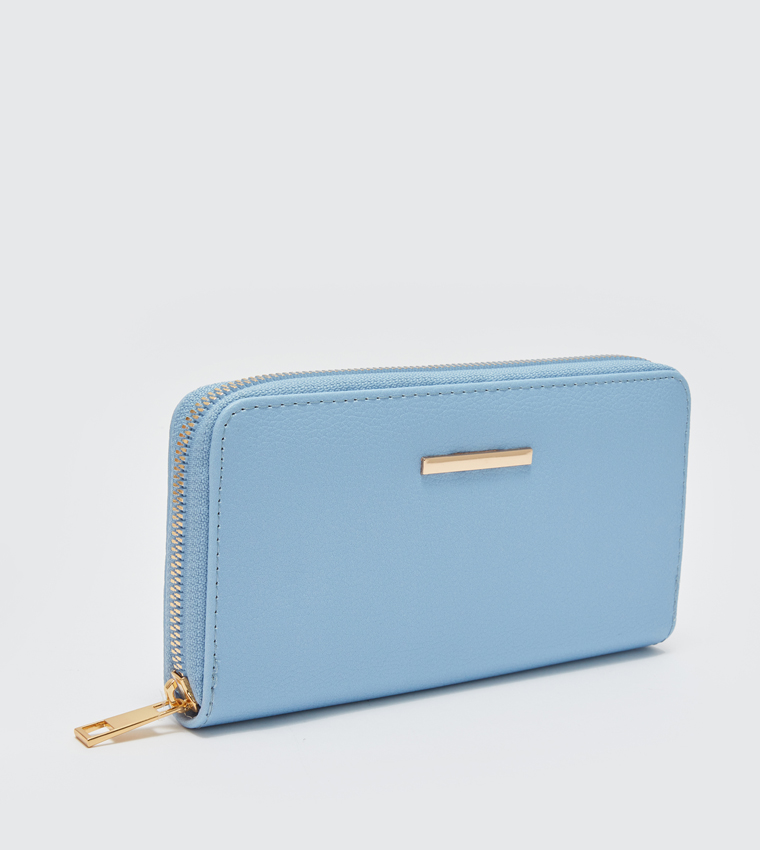 Textured Zip-Around Wallet