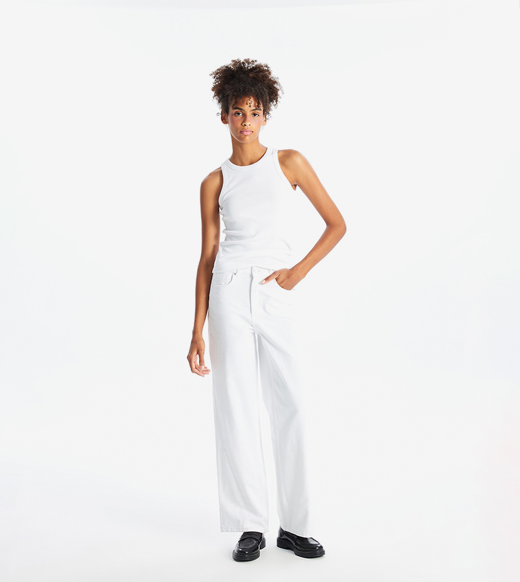 High Waist Wide Leg Jeans
