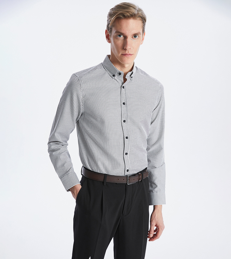 Plaid Regular Fit Long Sleeves Formal Shirt