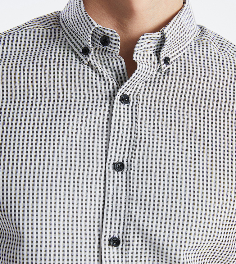 Plaid Regular Fit Long Sleeves Formal Shirt
