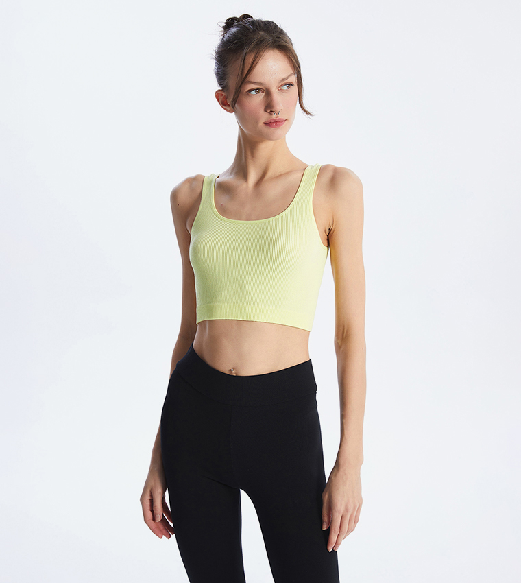 Ribbed Scoop Neck Bralette